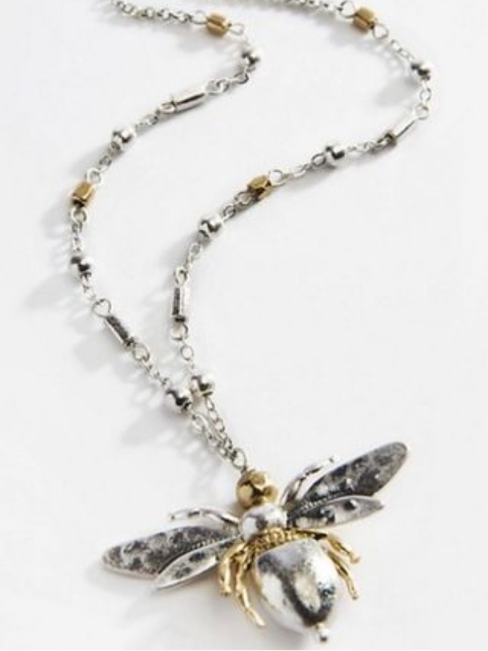 J. Jill Two Tone Bee Necklace